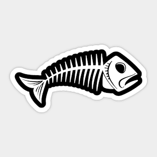 Fish Skeleton Design Art Sticker